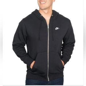 New!! Nike Men’s Full Zip Club Hoodie Black Color Select Size NWT!